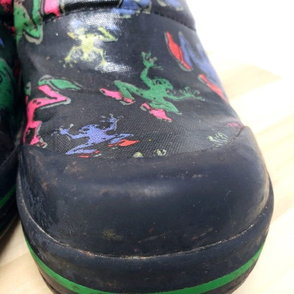 Dansko Vegan Black Frog Volley Shoes Clogs Comfort Colorful Nursing EU38 US7.5-8 - Picture 5 of 14